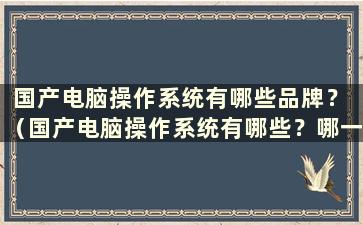 国产电脑操作系统有哪些品牌？ （国产电脑操作系统有哪些？哪一个好用？）